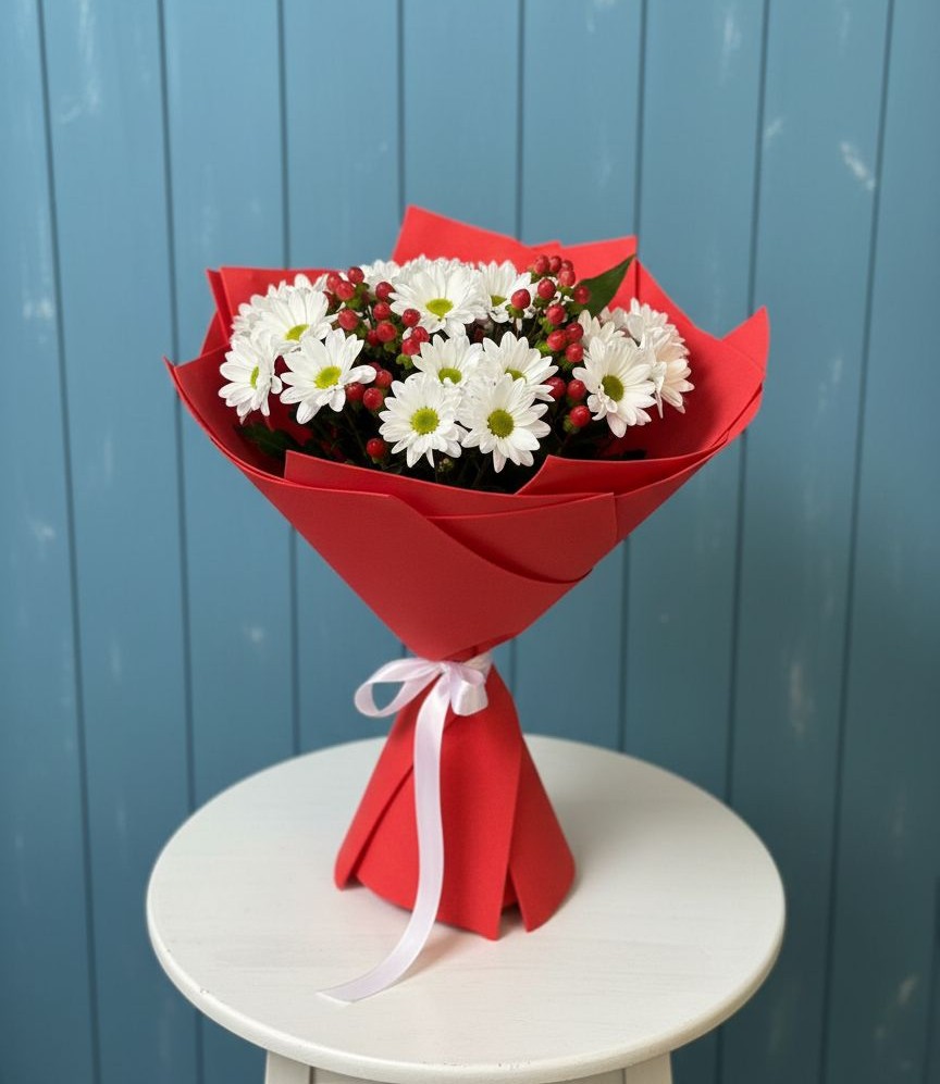 Букет цветов из: Хризантемы в хуторе Ленина