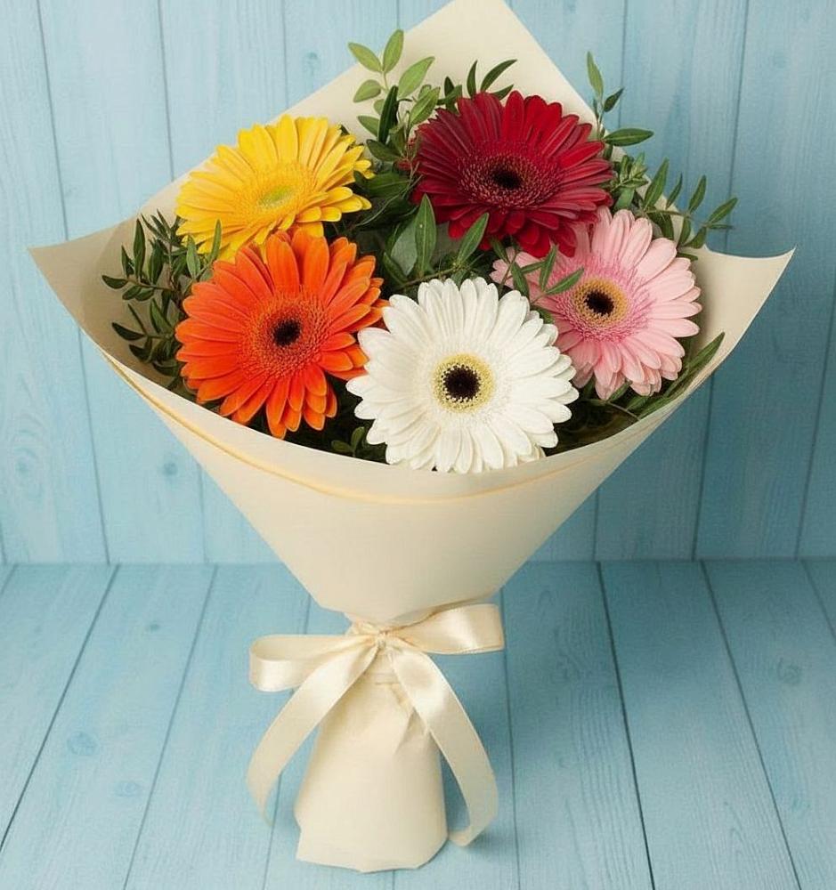 Букет цветов из: Герберы в хуторе Ленина
