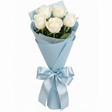 Букет 5 Белых роз Проуд в хуторе Ленина
