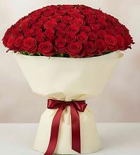 Букет 101 Красная роза Милано в хуторе Ленина