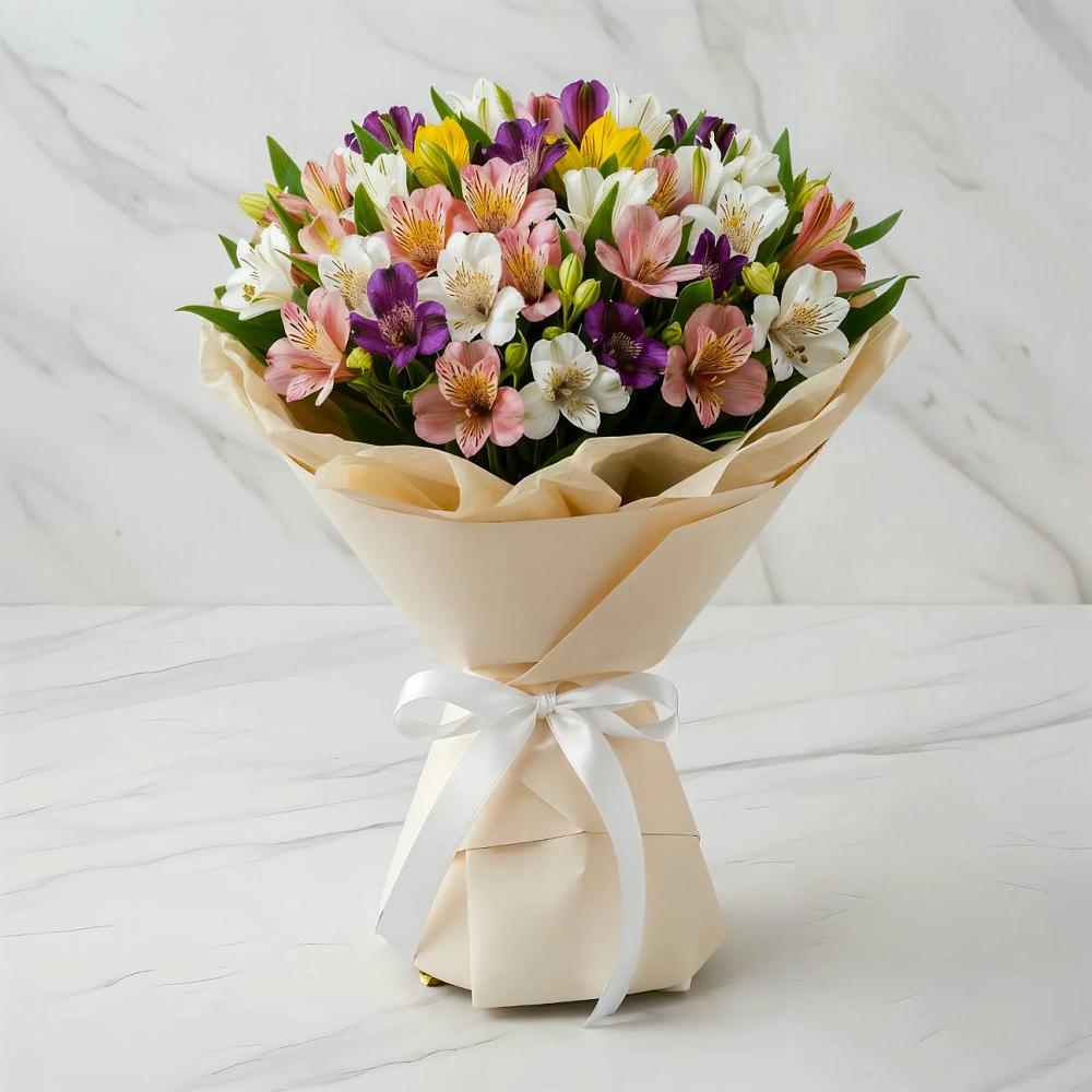 Букет цветов из: Альстромерии в хуторе Ленина