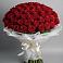 Букет 101 Красная роза Блэк Мэджик в хуторе Ленина