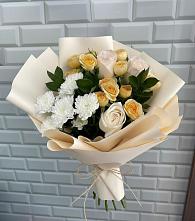 Букет цветов из:  Розы и Хризантемы в хуторе Ленина
