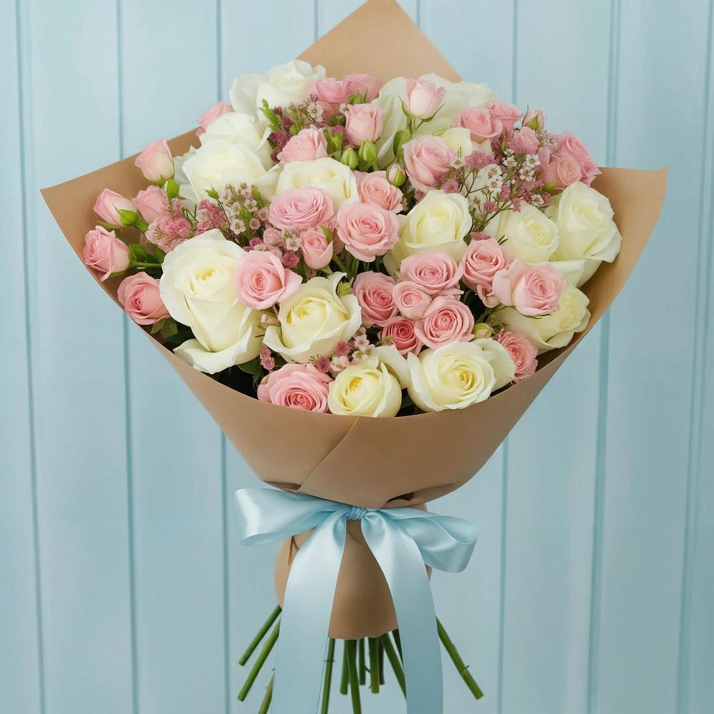 Букет цветов из: Розы в хуторе Ленина