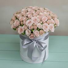 Цветочная композиция из Розы в шляпной коробке в хуторе Ленина