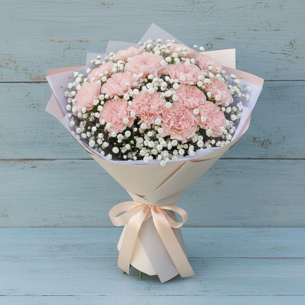 Букет цветов из: Гвоздики в хуторе Ленина