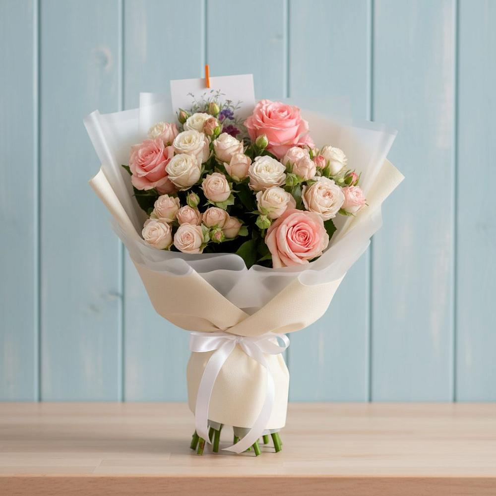 Букет цветов из: Розы в хуторе Ленина