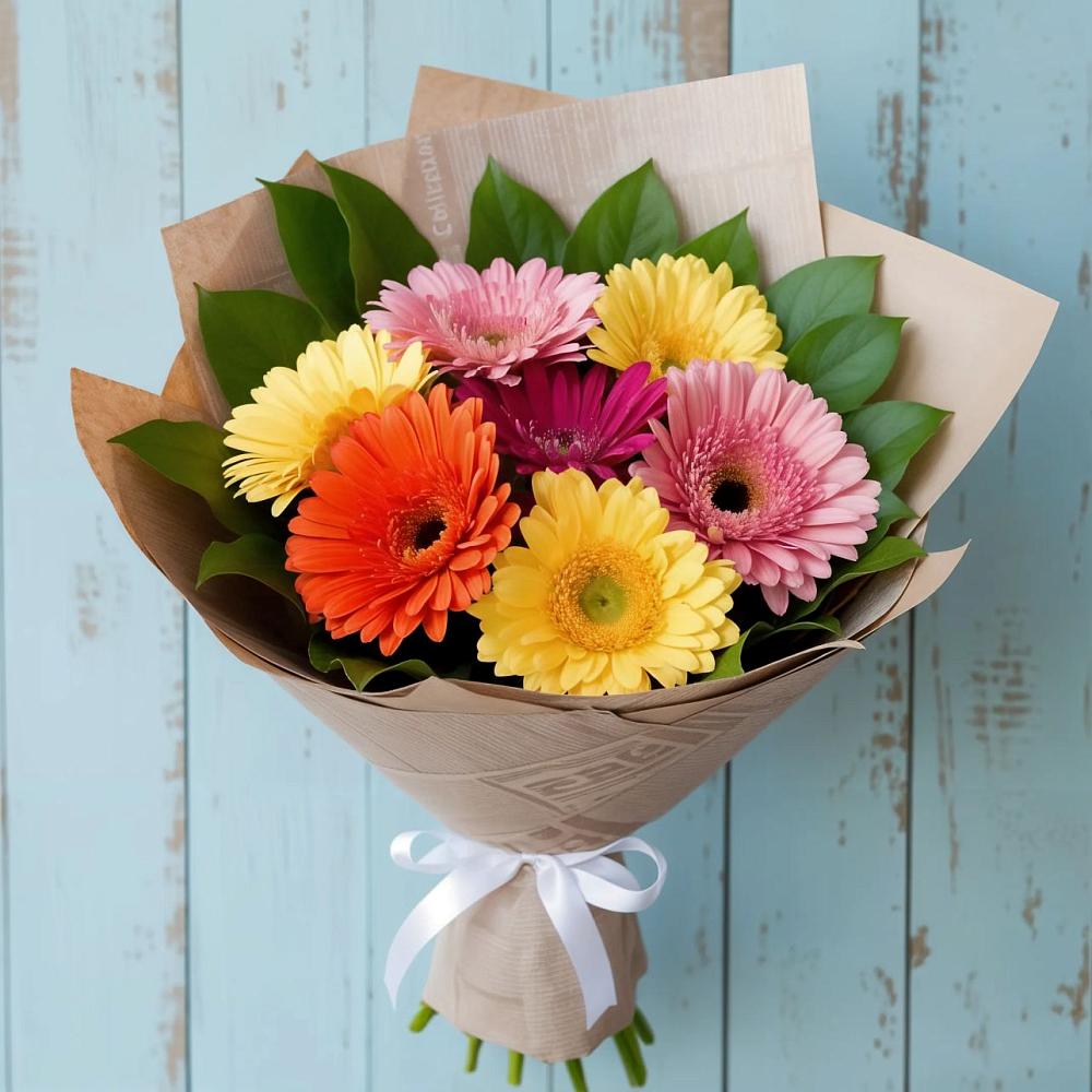 Букет цветов из: Герберы в хуторе Ленина