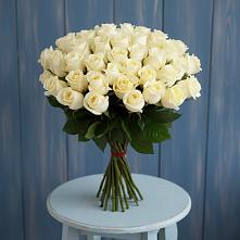 Букет 51 Белая роза Эдлесс Лав в хуторе Ленина