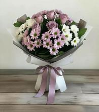 Букет цветов из:  Хризантемы и Розы в хуторе Ленина