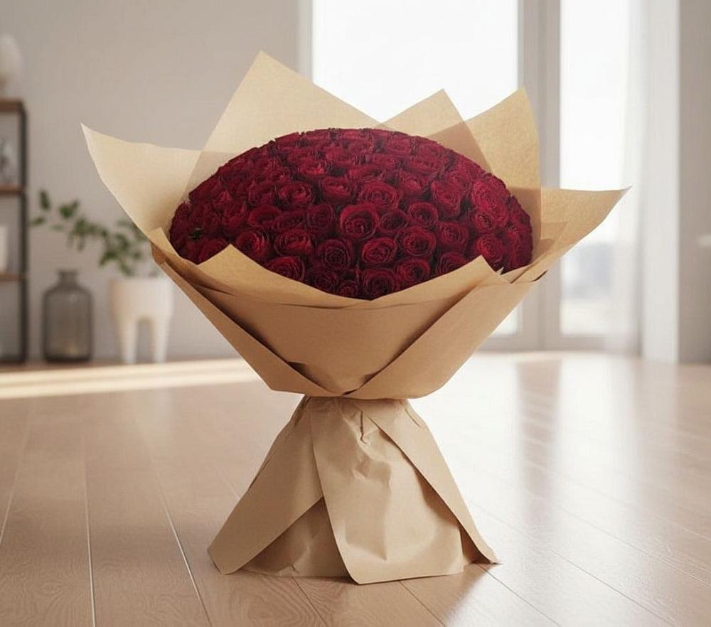 Букет 101 Красная роза в хуторе Ленина