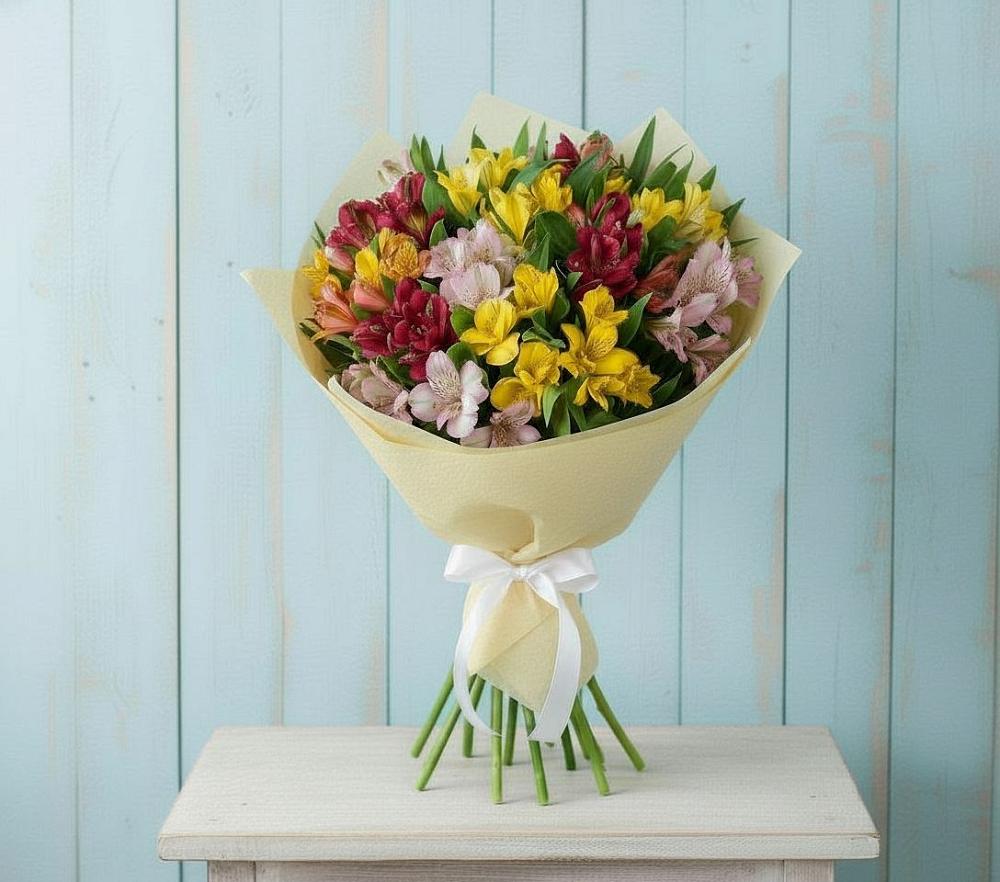 Букет цветов из: Альстромерии в хуторе Ленина