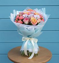 Букет цветов из:  Хризантемы и Розы в хуторе Ленина