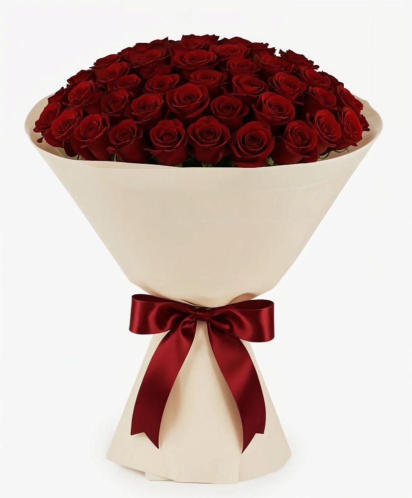 Букет 101 Бордовая роза Блэк Бакарра в хуторе Ленина