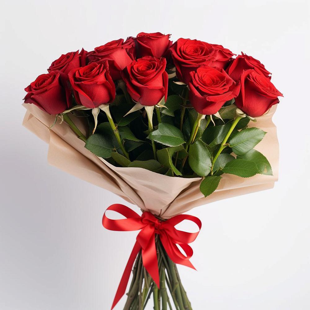 Букет 11 Красных роз Эдлесс Лав в хуторе Ленина